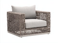 Poltrona da giardino-Rattan sintetico-Metallo-110x88x82 cm-Grigio-Beige-Stile moderno